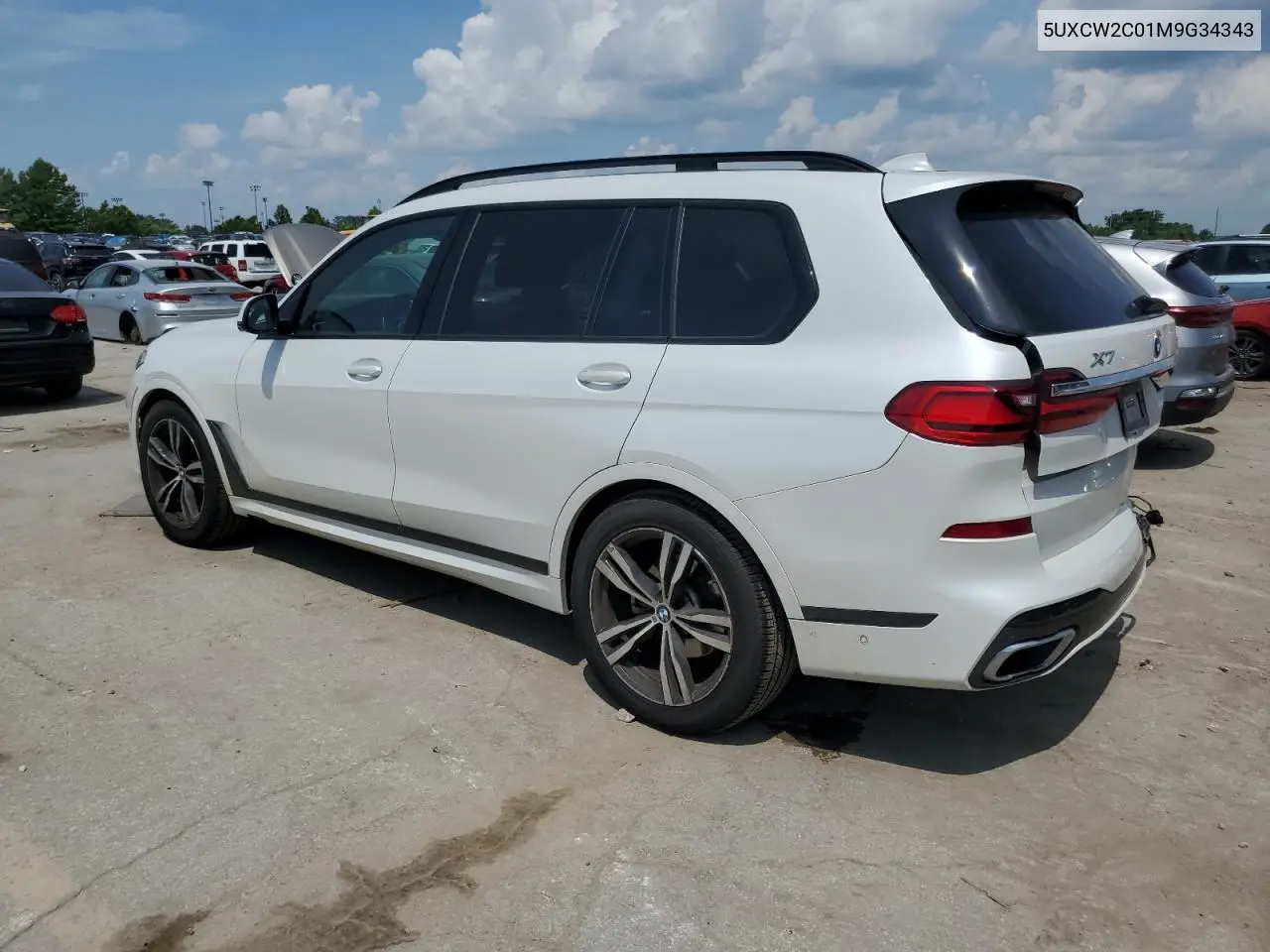 2021 BMW X7 xDrive40I VIN: 5UXCW2C01M9G34343 Lot: 61656005