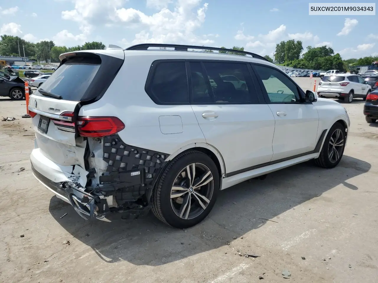 2021 BMW X7 xDrive40I VIN: 5UXCW2C01M9G34343 Lot: 61656005