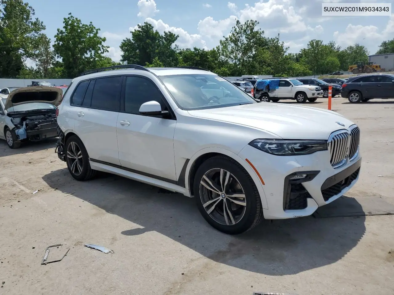 2021 BMW X7 xDrive40I VIN: 5UXCW2C01M9G34343 Lot: 61656005