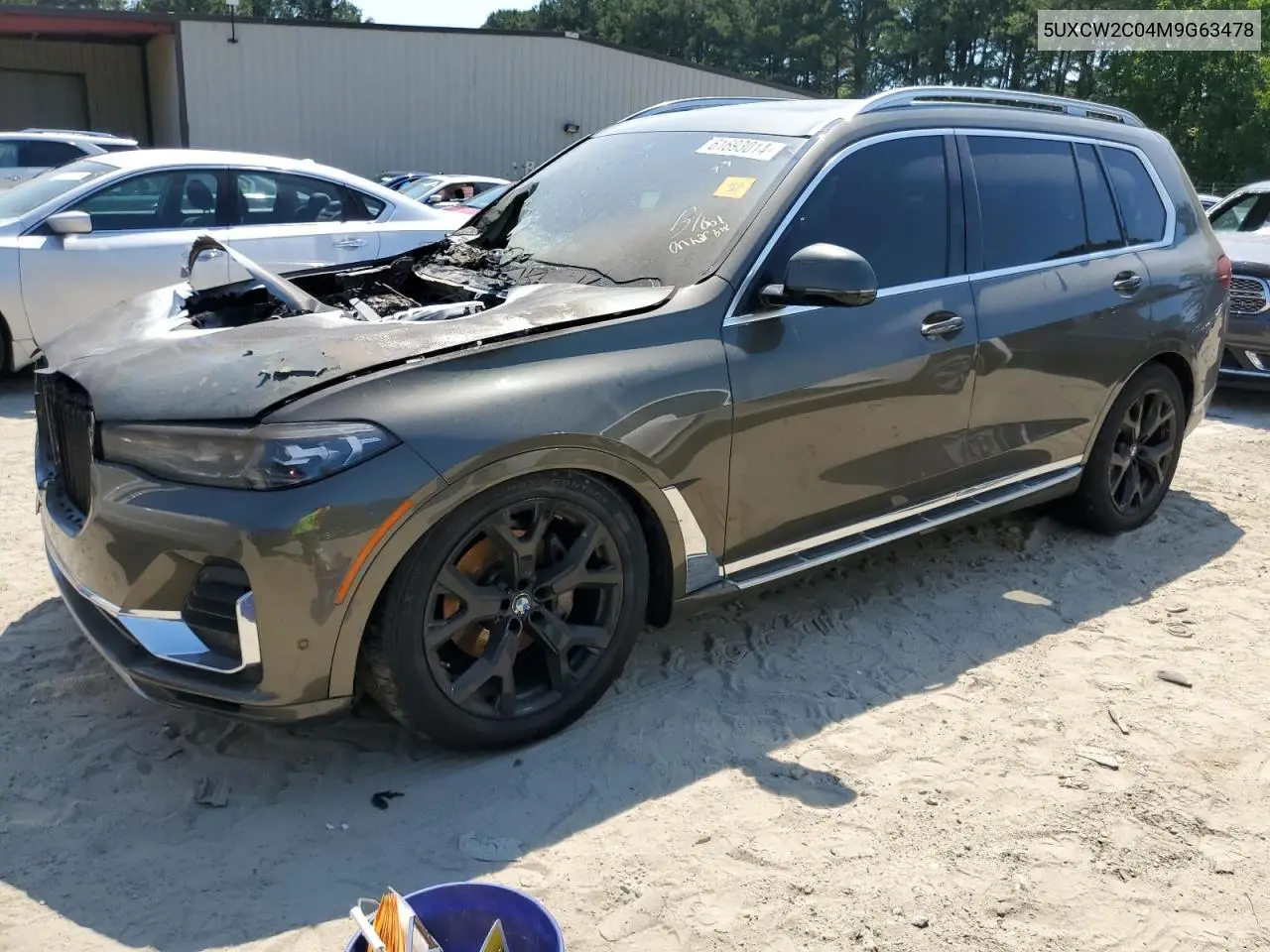 2021 BMW X7 xDrive40I VIN: 5UXCW2C04M9G63478 Lot: 61693014