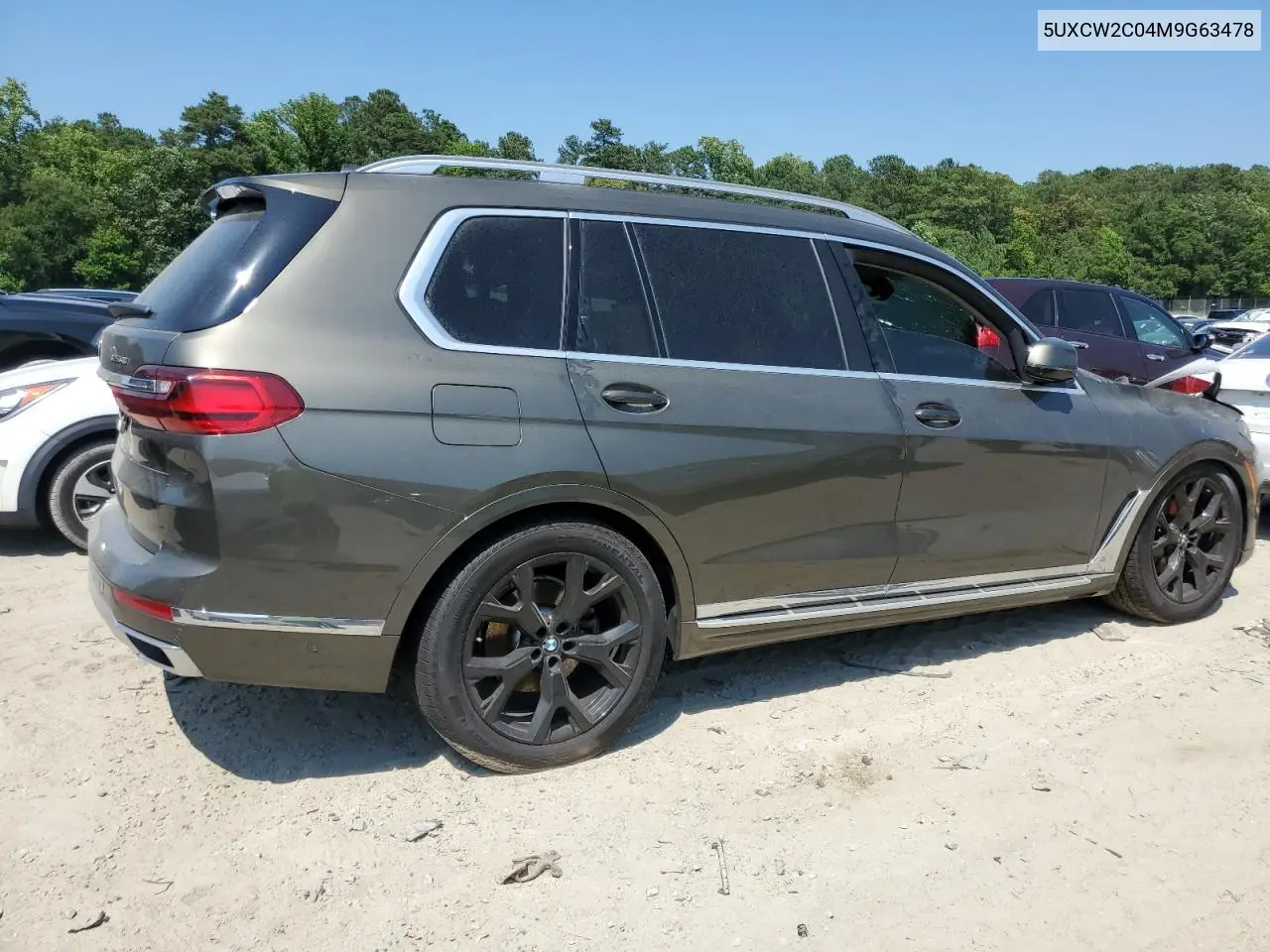2021 BMW X7 xDrive40I VIN: 5UXCW2C04M9G63478 Lot: 61693014
