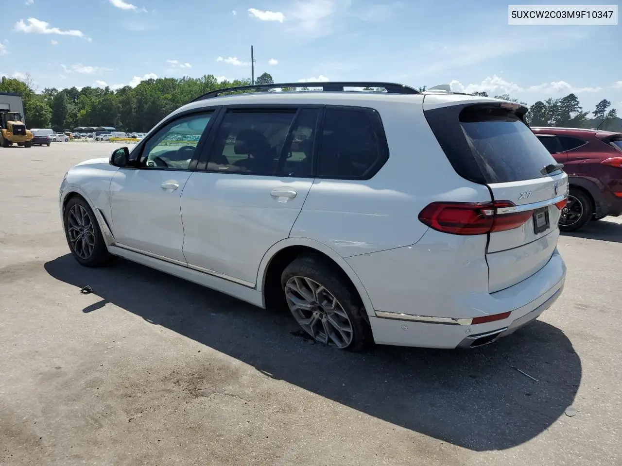 2021 BMW X7 xDrive40I VIN: 5UXCW2C03M9F10347 Lot: 62264675