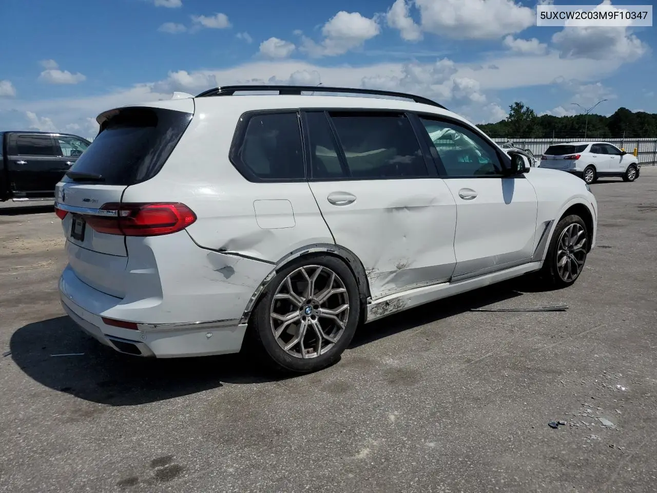 2021 BMW X7 xDrive40I VIN: 5UXCW2C03M9F10347 Lot: 62264675