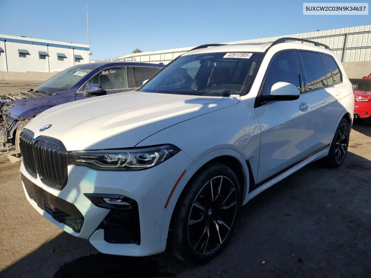 2022 BMW X7 xDrive40I VIN: 5UXCW2C03N9K34637 Lot: 42812305