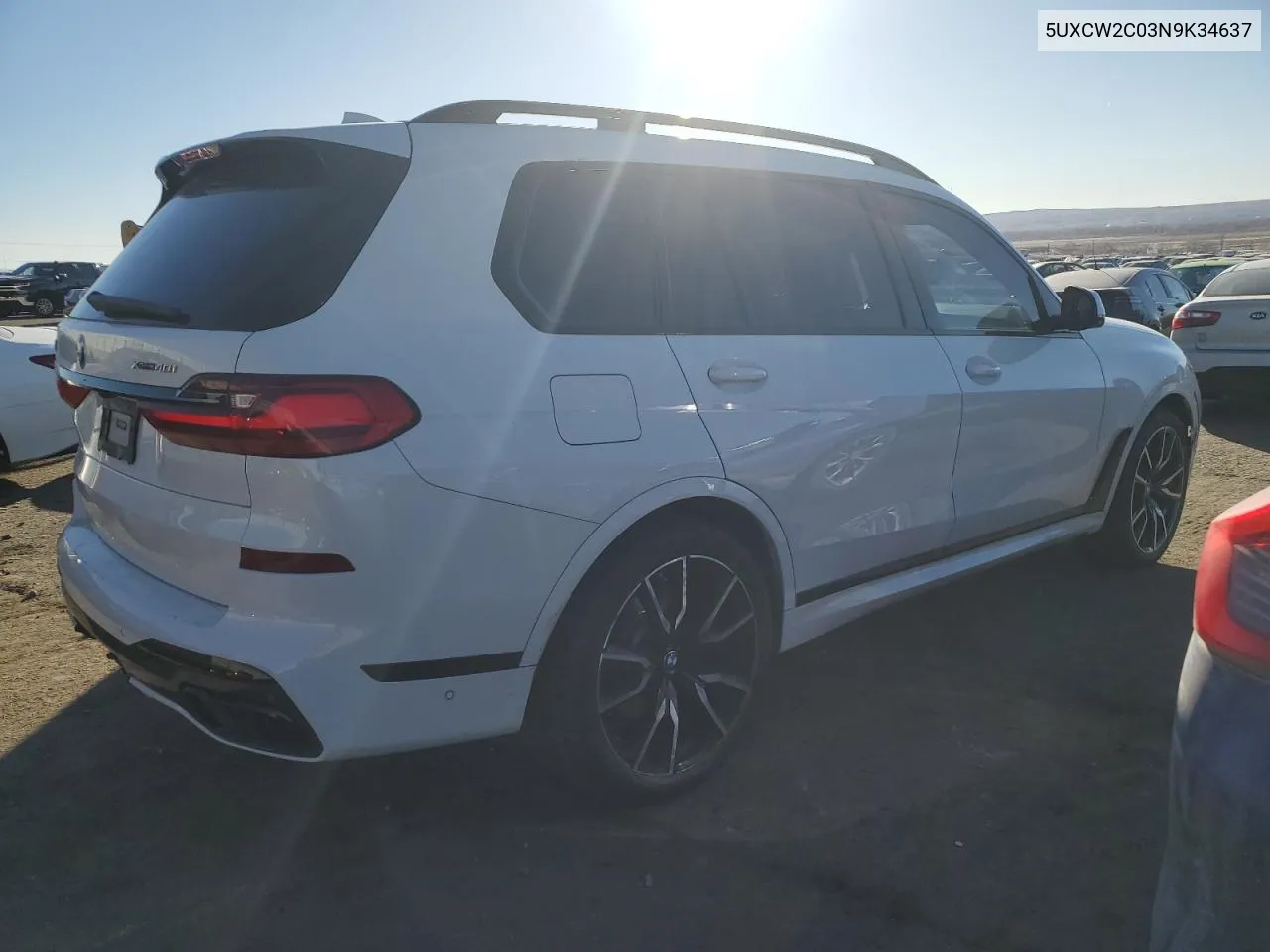 2022 BMW X7 xDrive40I VIN: 5UXCW2C03N9K34637 Lot: 42812305