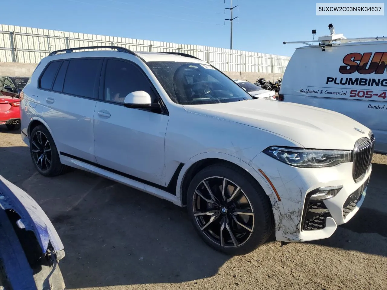 2022 BMW X7 xDrive40I VIN: 5UXCW2C03N9K34637 Lot: 42812305