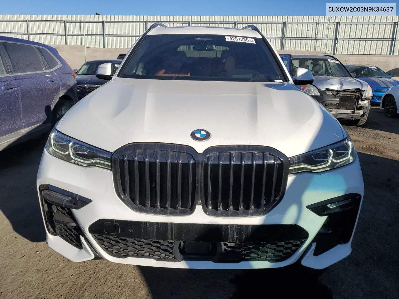 2022 BMW X7 xDrive40I VIN: 5UXCW2C03N9K34637 Lot: 42812305