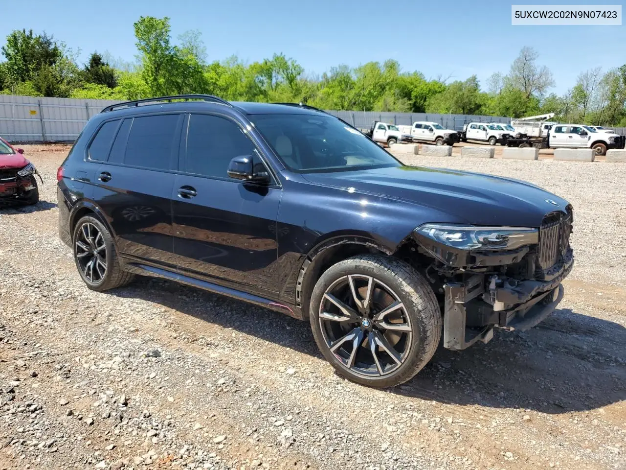 2022 BMW X7 xDrive40I VIN: 5UXCW2C02N9N07423 Lot: 51955365