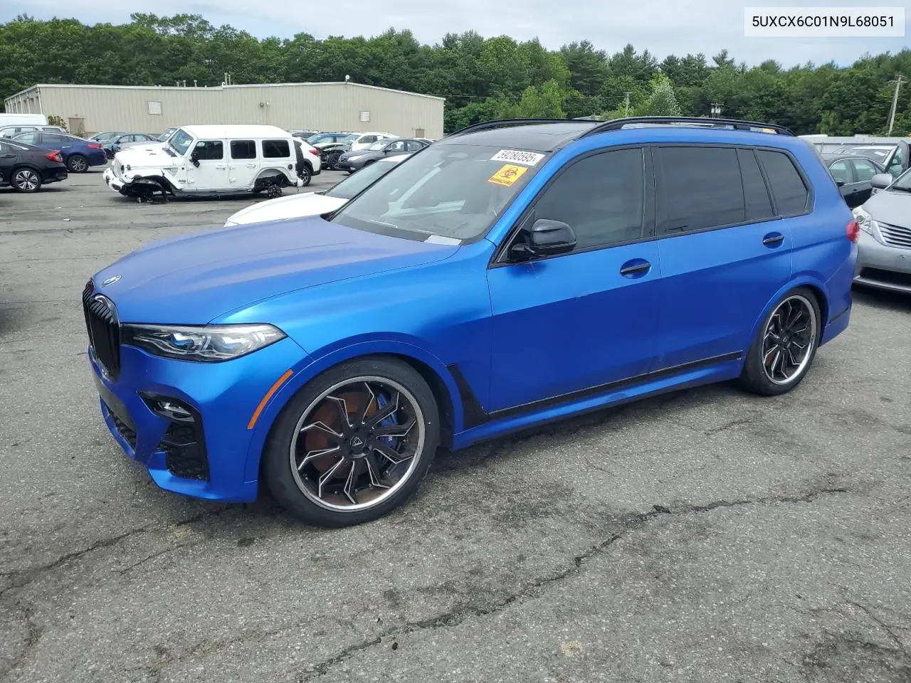 2022 BMW X7 M50I VIN: 5UXCX6C01N9L68051 Lot: 59280595