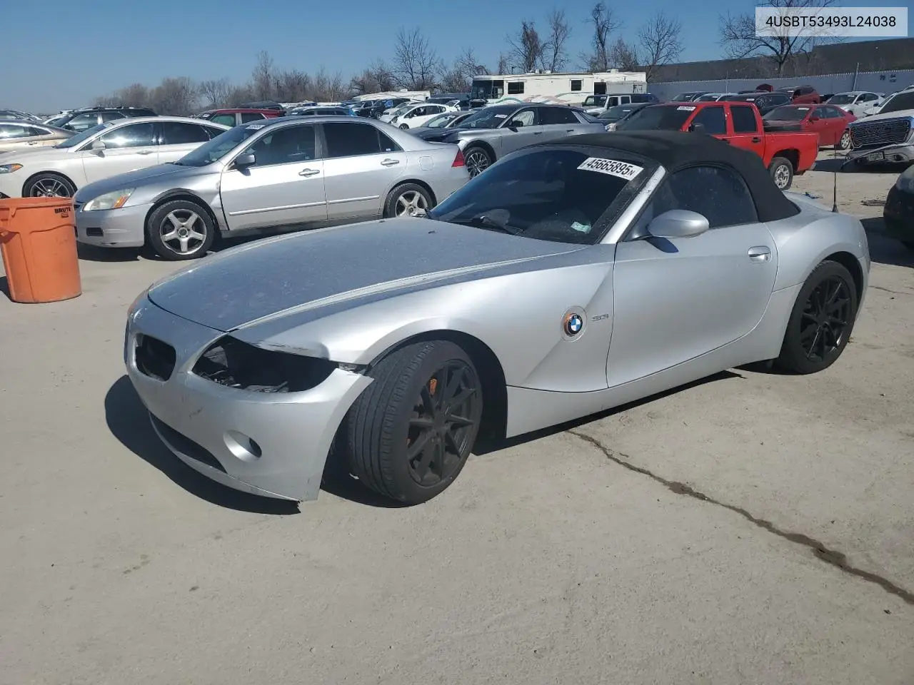 2003 BMW Z4 3.0 VIN: 4USBT53493LT24038 Lot: 45665895
