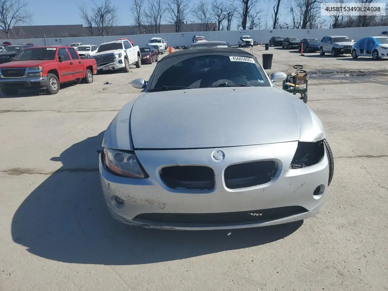 2003 BMW Z4 3.0 VIN: 4USBT53493LT24038 Lot: 45665895