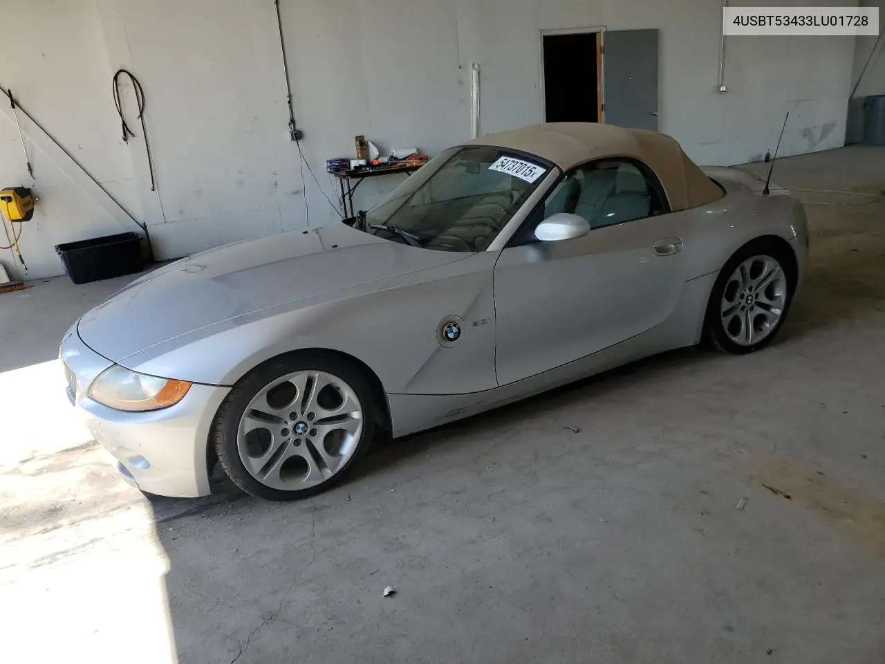 2003 BMW Z4 3.0 VIN: 4USBT53433LU01728 Lot: 54737015