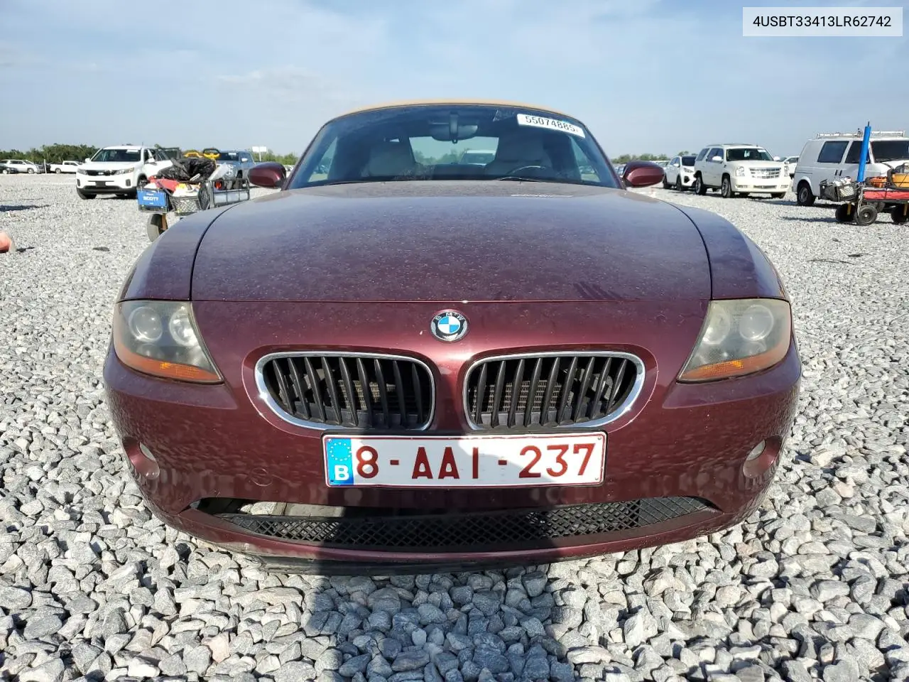 2003 BMW Z4 2.5 VIN: 4USBT33413LR62742 Lot: 55074885