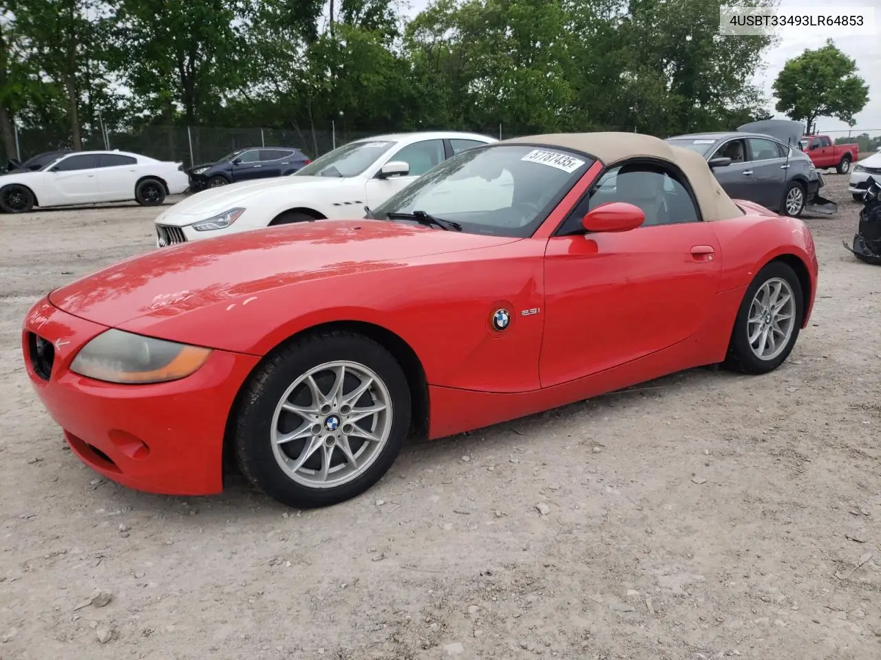 2003 BMW Z4 2.5 VIN: 4USBT33493LR64853 Lot: 57787435