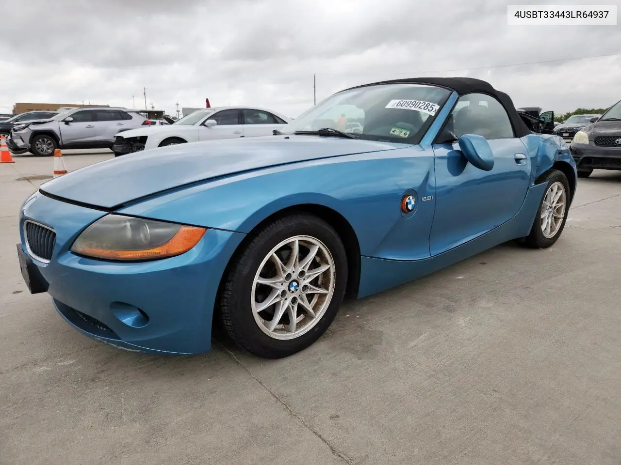 2003 BMW Z4 2.5 VIN: 4USBT33443LR64937 Lot: 60990285