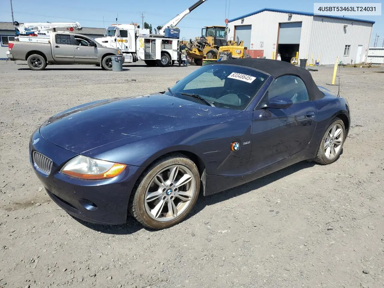 2003 BMW Z4 3.0 VIN: 4USBT53463LT24031 Lot: 63348645