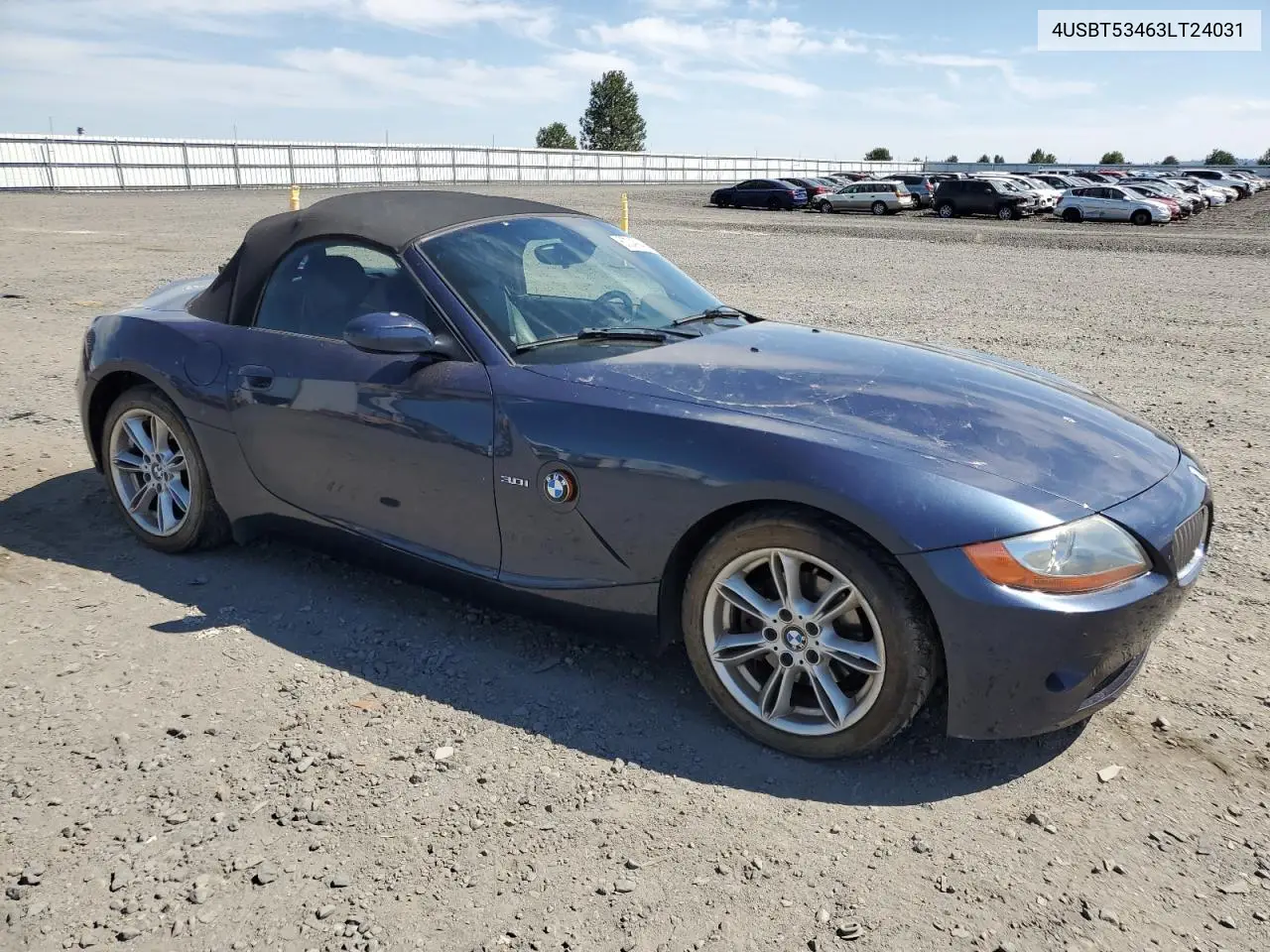 2003 BMW Z4 3.0 VIN: 4USBT53463LT24031 Lot: 63348645