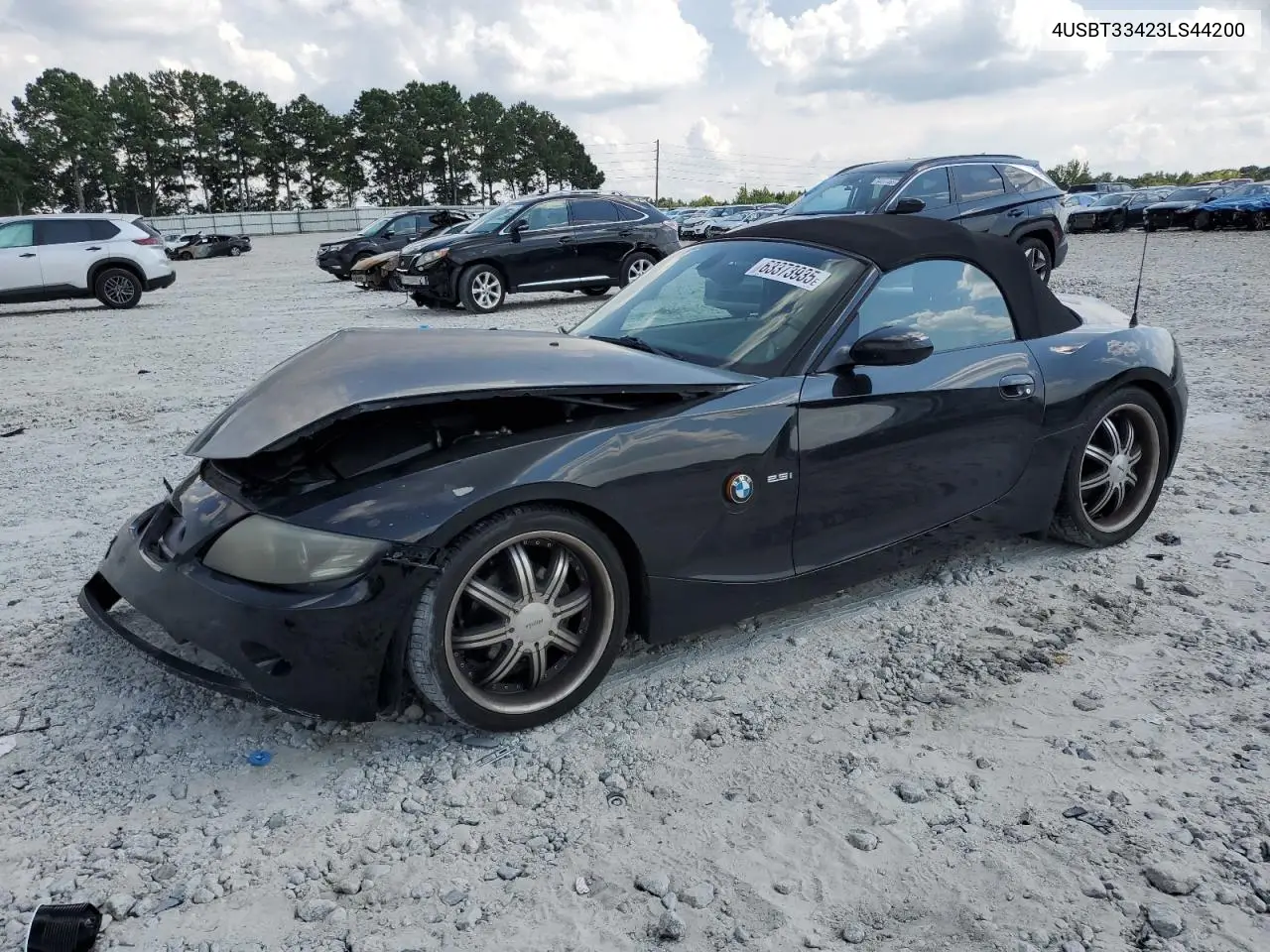 2003 BMW Z4 2.5 VIN: 4USBT33423LS44200 Lot: 63373935