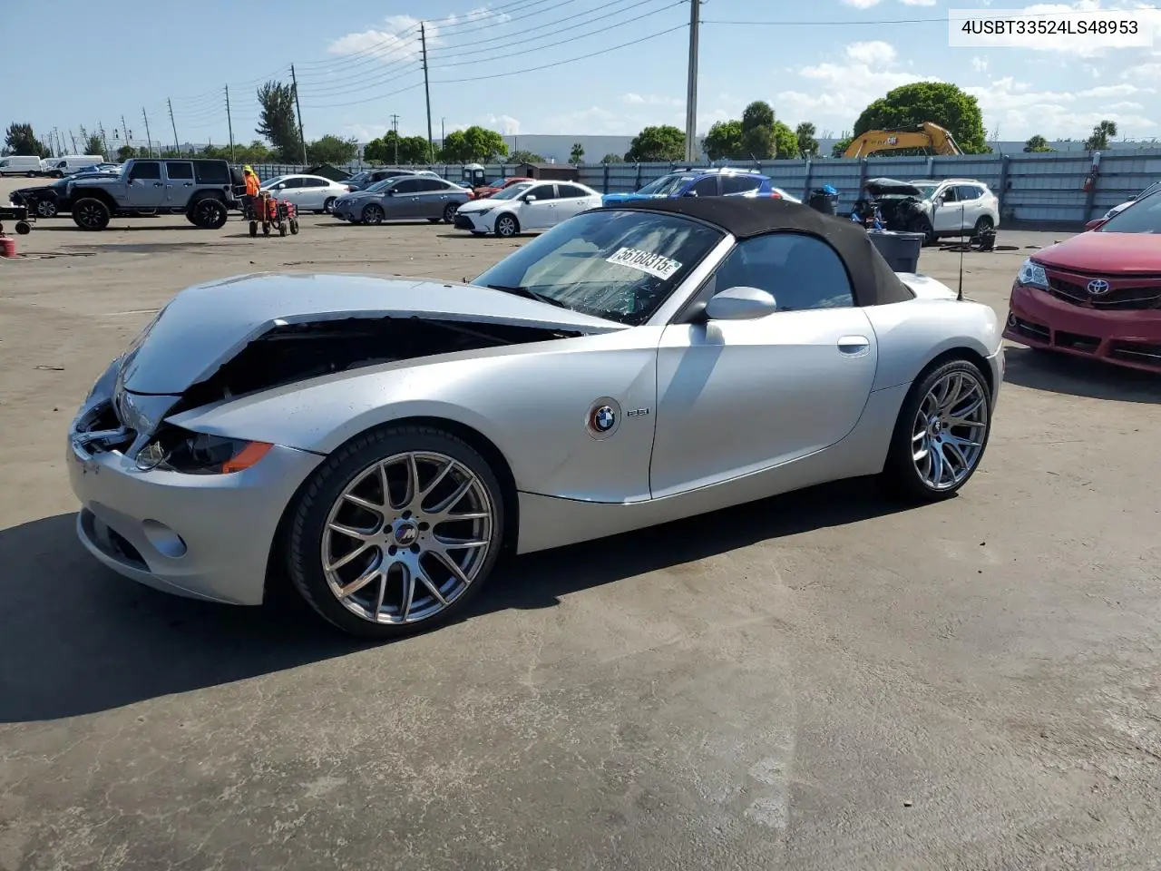 2004 BMW Z4 2.5 VIN: 4USBT33524LS48953 Lot: 56160315