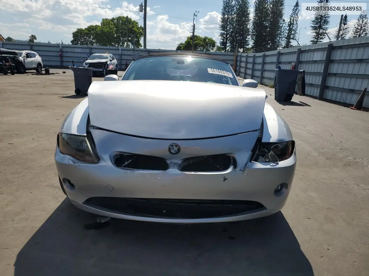 2004 BMW Z4 2.5 VIN: 4USBT33524LS48953 Lot: 56160315