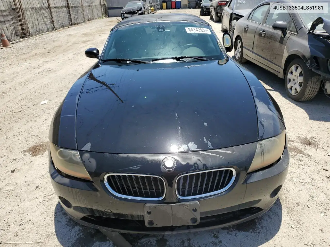 2004 BMW Z4 2.5 VIN: 4USBT33504LS51981 Lot: 64143935