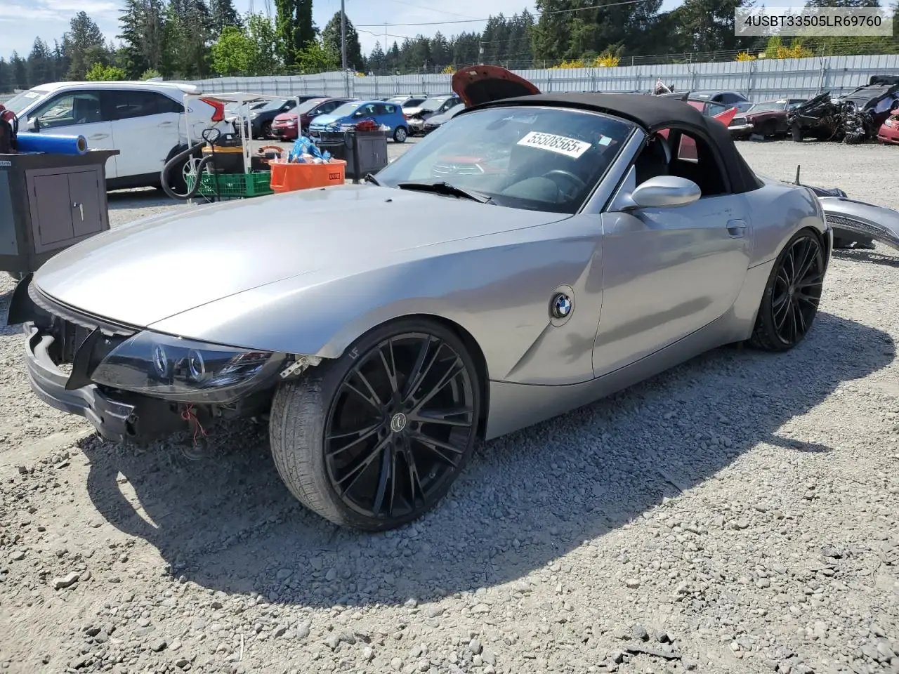 2005 BMW Z4 2.5 VIN: 4USBT33505LR69760 Lot: 55508565