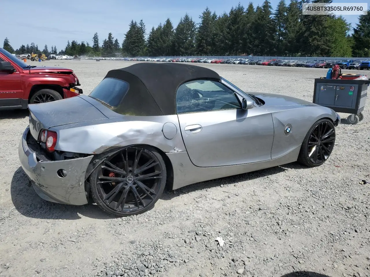 2005 BMW Z4 2.5 VIN: 4USBT33505LR69760 Lot: 55508565