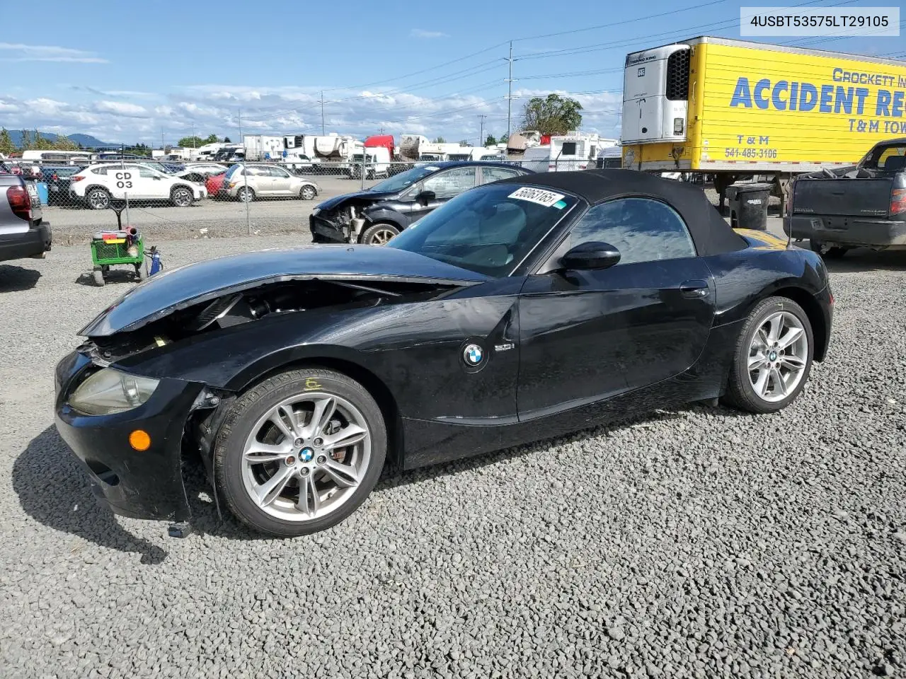 2005 BMW Z4 3.0 VIN: 4USBT53575LT29105 Lot: 56063165