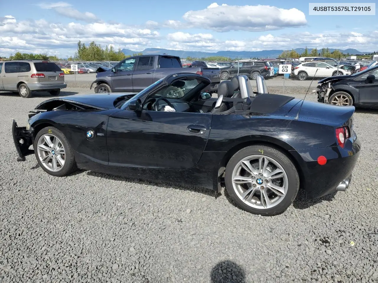 2005 BMW Z4 3.0 VIN: 4USBT53575LT29105 Lot: 56063165