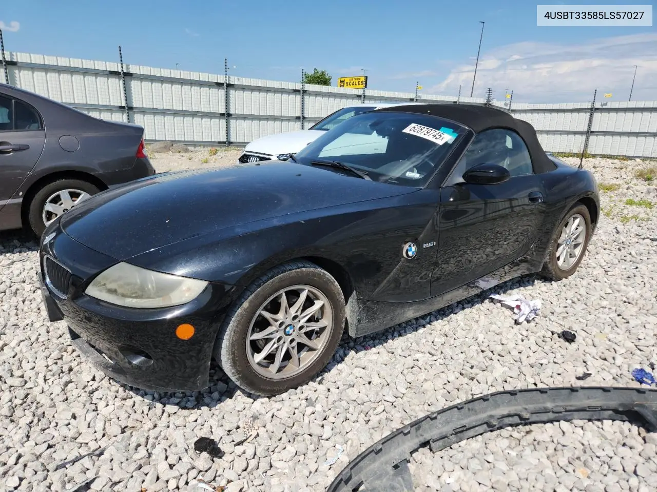 2005 BMW Z4 2.5 VIN: 4USBT33585LS57027 Lot: 62879745