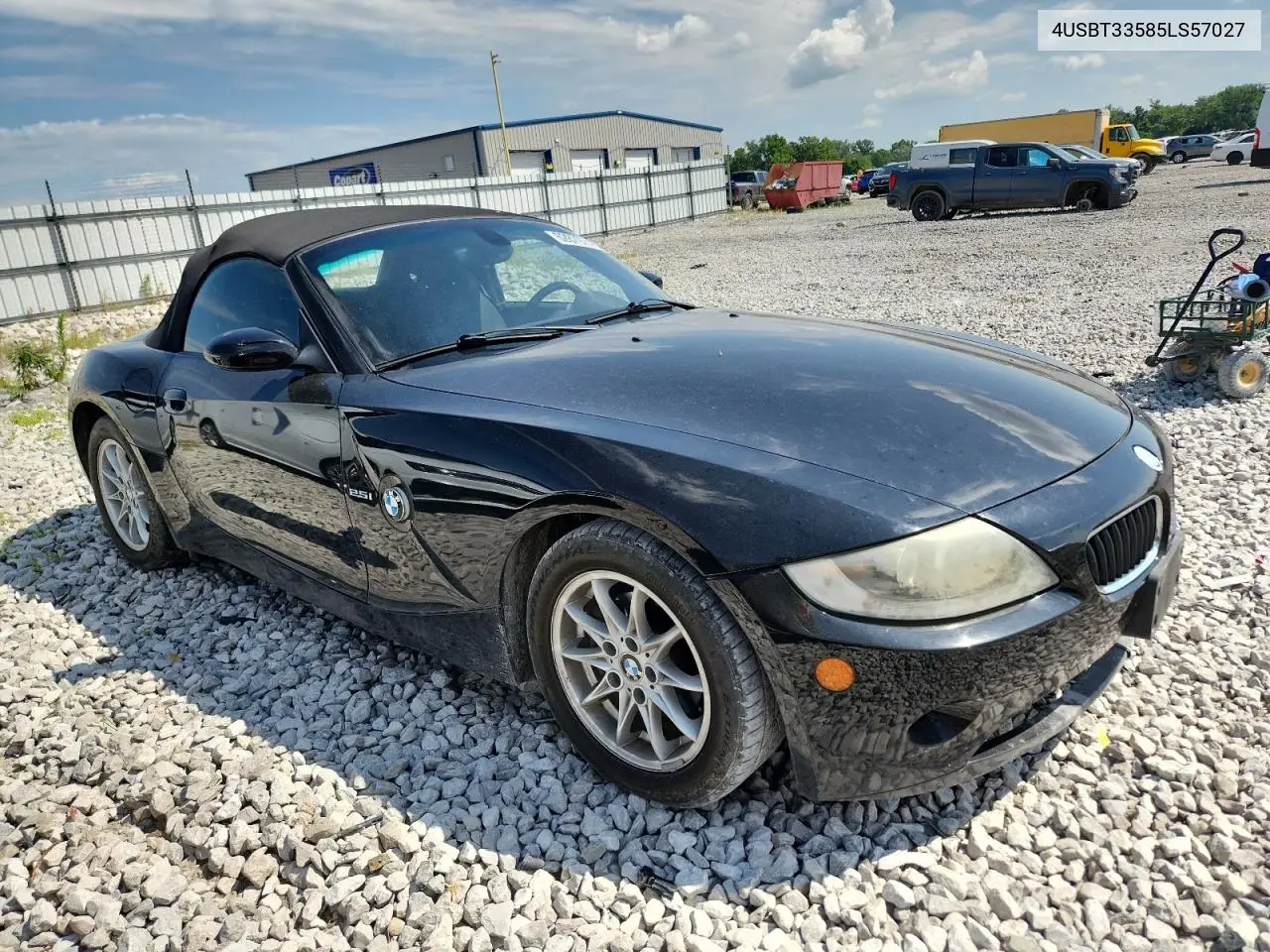 2005 BMW Z4 2.5 VIN: 4USBT33585LS57027 Lot: 62879745