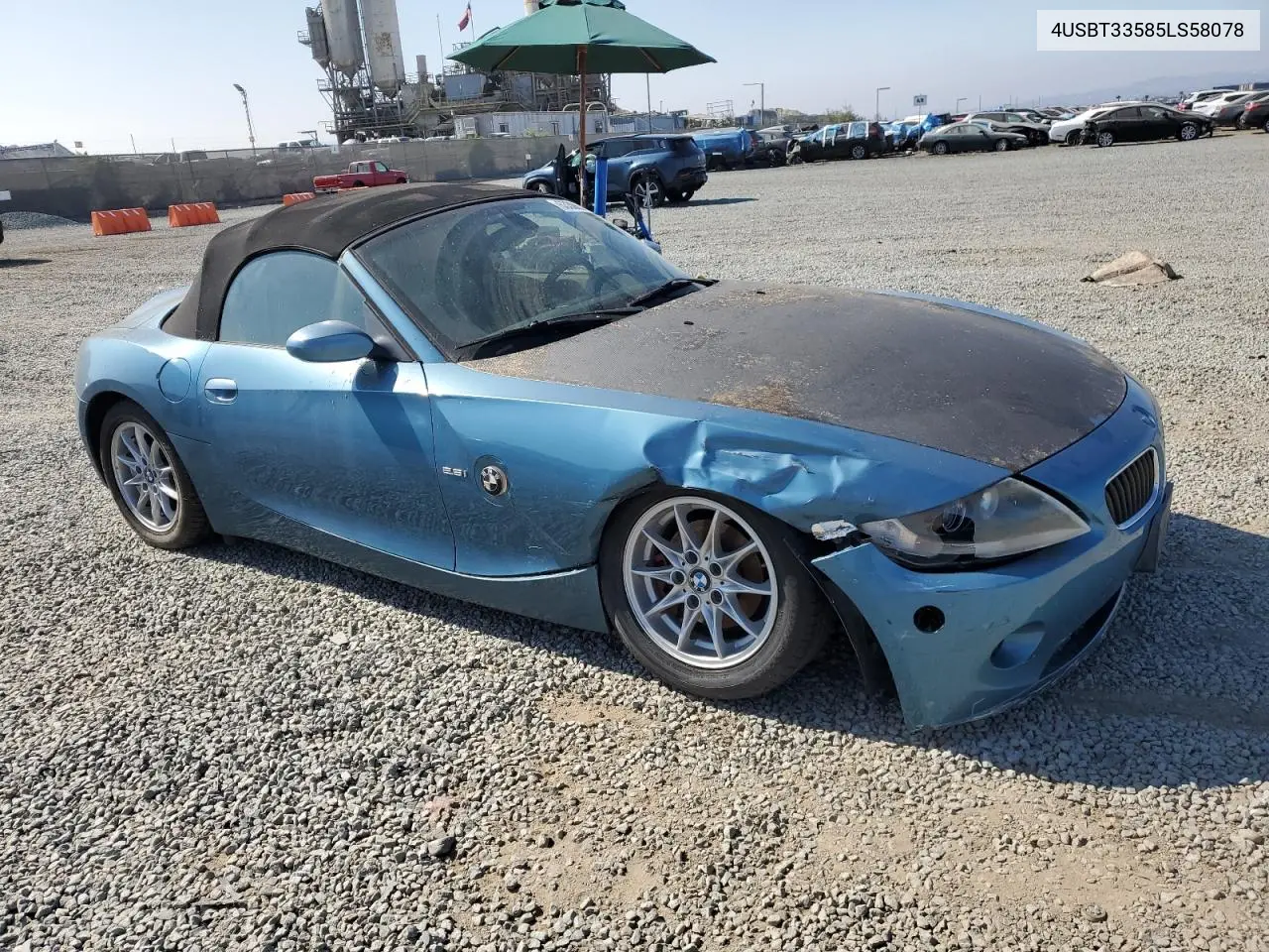2005 BMW Z4 2.5 VIN: 4USBT33585LS58078 Lot: 63306705