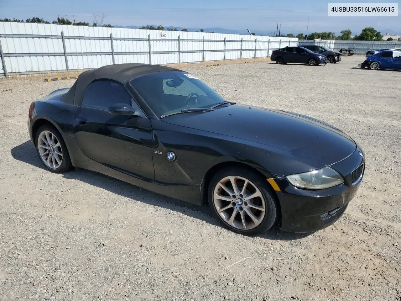 2006 BMW Z4 3.0 VIN: 4USBU33516LW66615 Lot: 61217905
