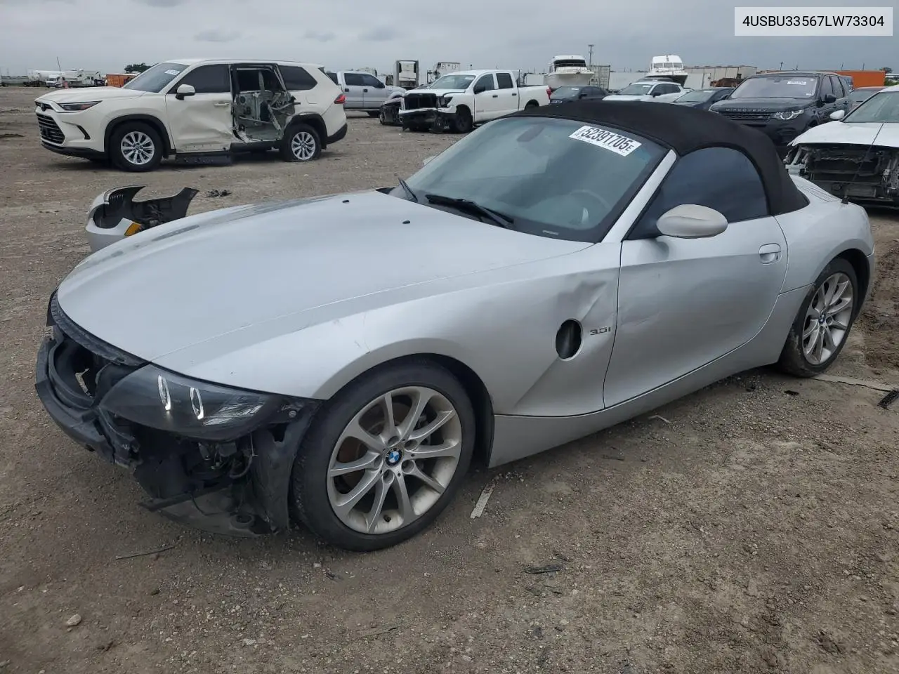 2007 BMW Z4 3.0 VIN: 4USBU33567LW73304 Lot: 52391705
