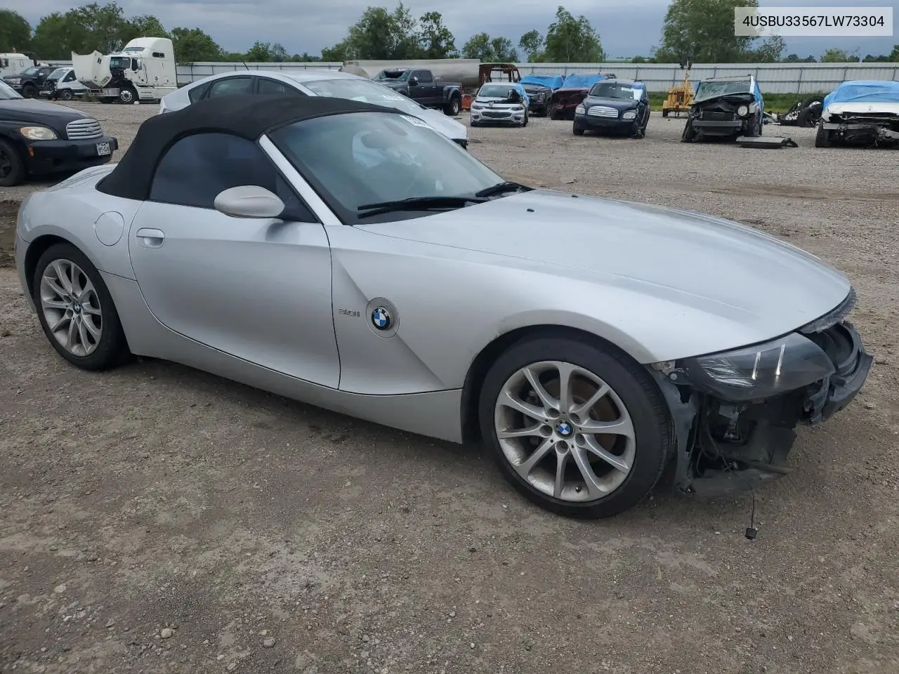 2007 BMW Z4 3.0 VIN: 4USBU33567LW73304 Lot: 52391705