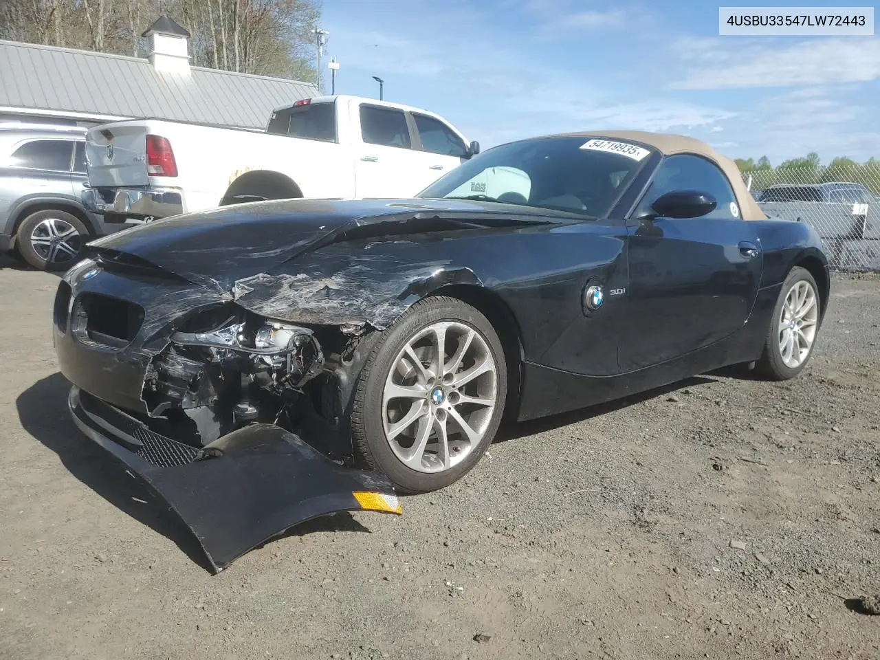 2007 BMW Z4 3.0 VIN: 4USBU33547LW72443 Lot: 54719935
