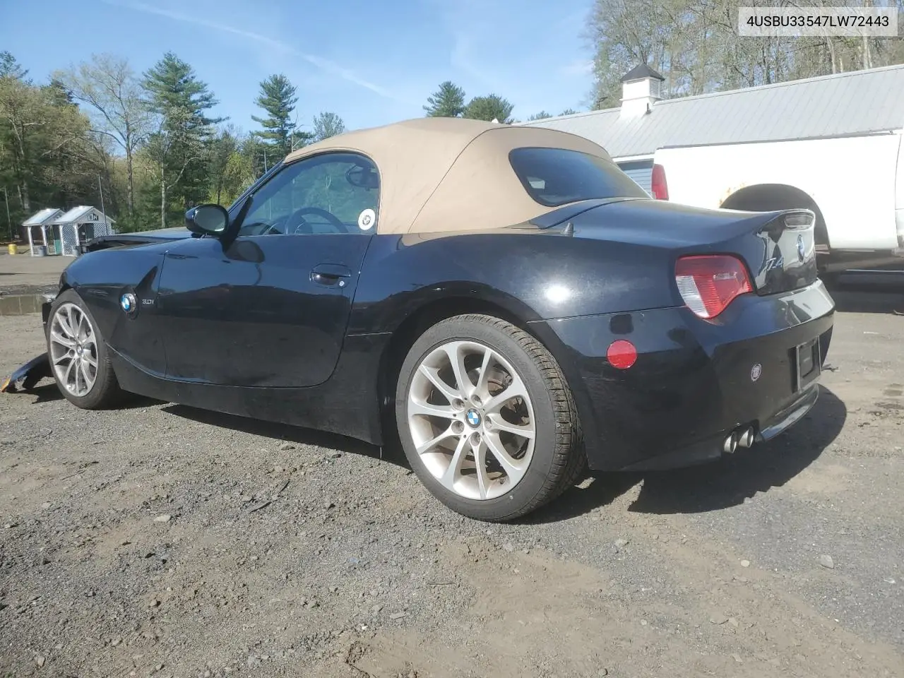 2007 BMW Z4 3.0 VIN: 4USBU33547LW72443 Lot: 54719935