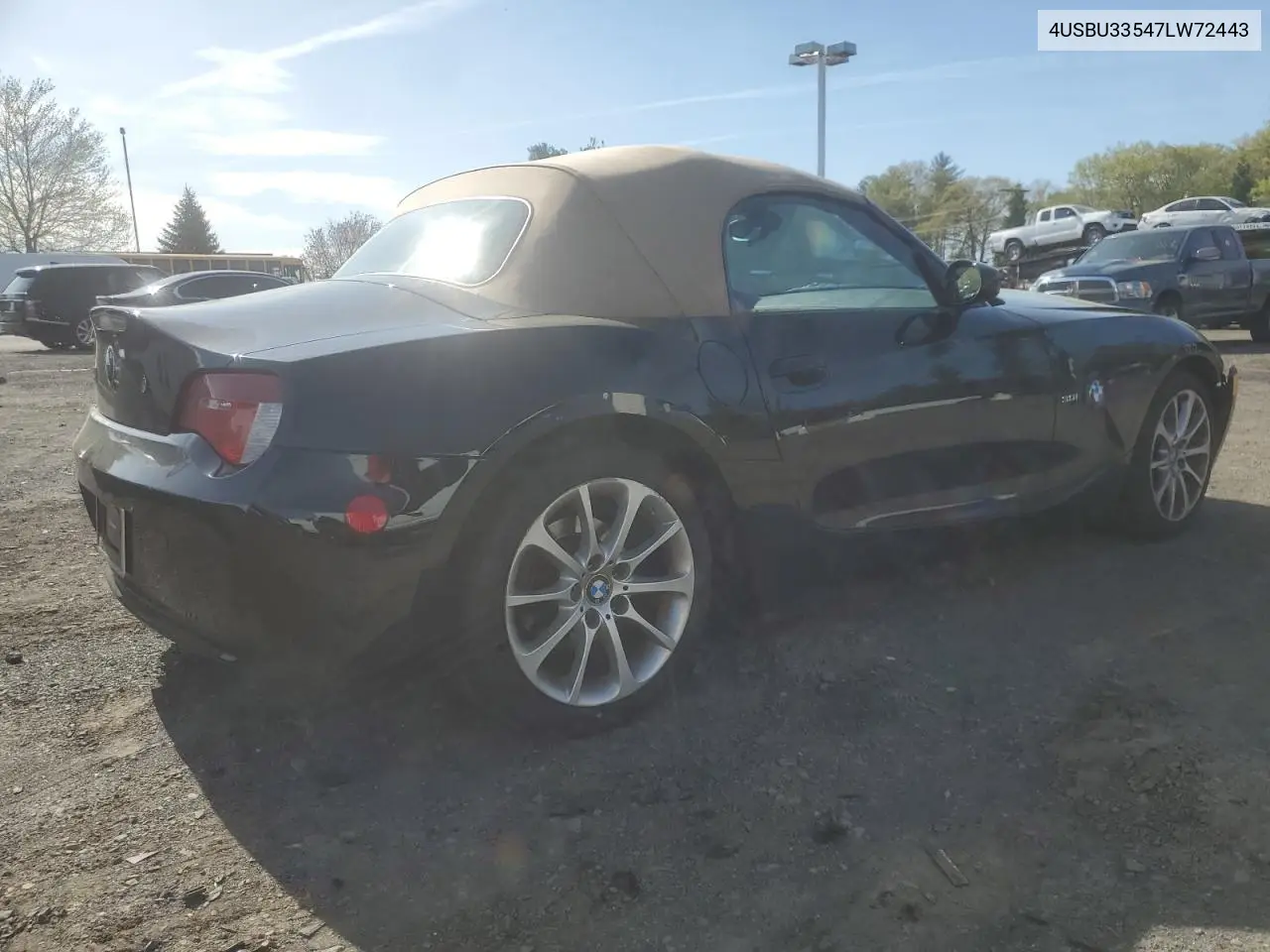 2007 BMW Z4 3.0 VIN: 4USBU33547LW72443 Lot: 54719935