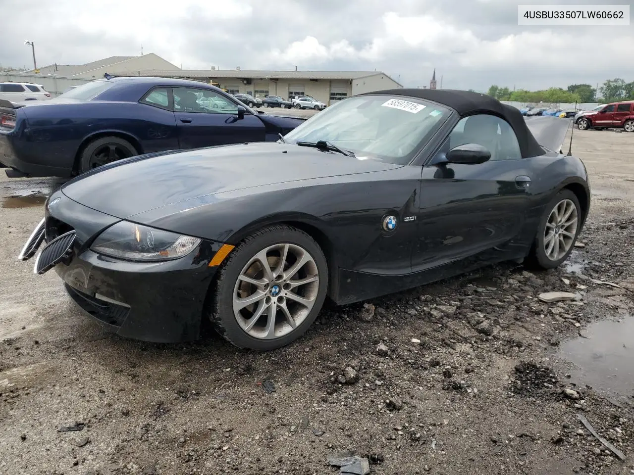 2007 BMW Z4 3.0 VIN: 4USBU33507LW60662 Lot: 58597015