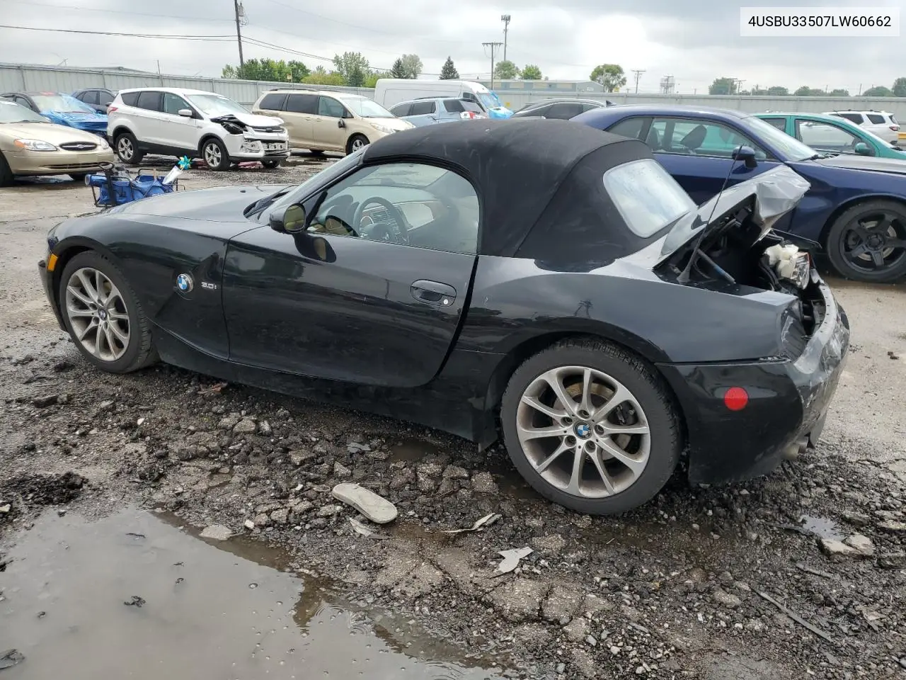 2007 BMW Z4 3.0 VIN: 4USBU33507LW60662 Lot: 58597015