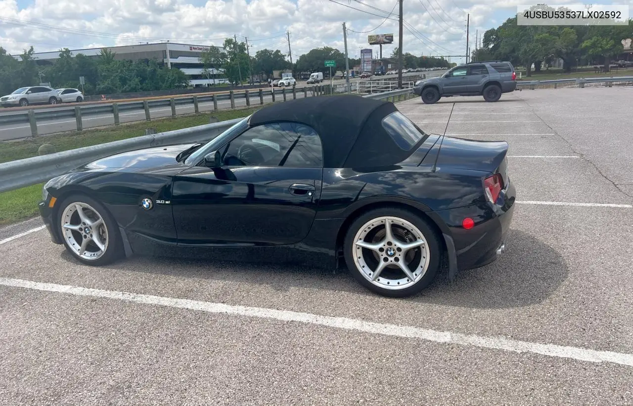 2007 BMW Z4 3.0Si VIN: 4USBU53537LX02592 Lot: 59142685