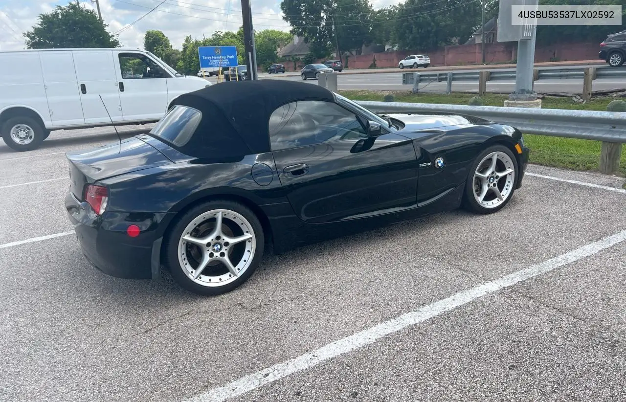 2007 BMW Z4 3.0Si VIN: 4USBU53537LX02592 Lot: 59142685