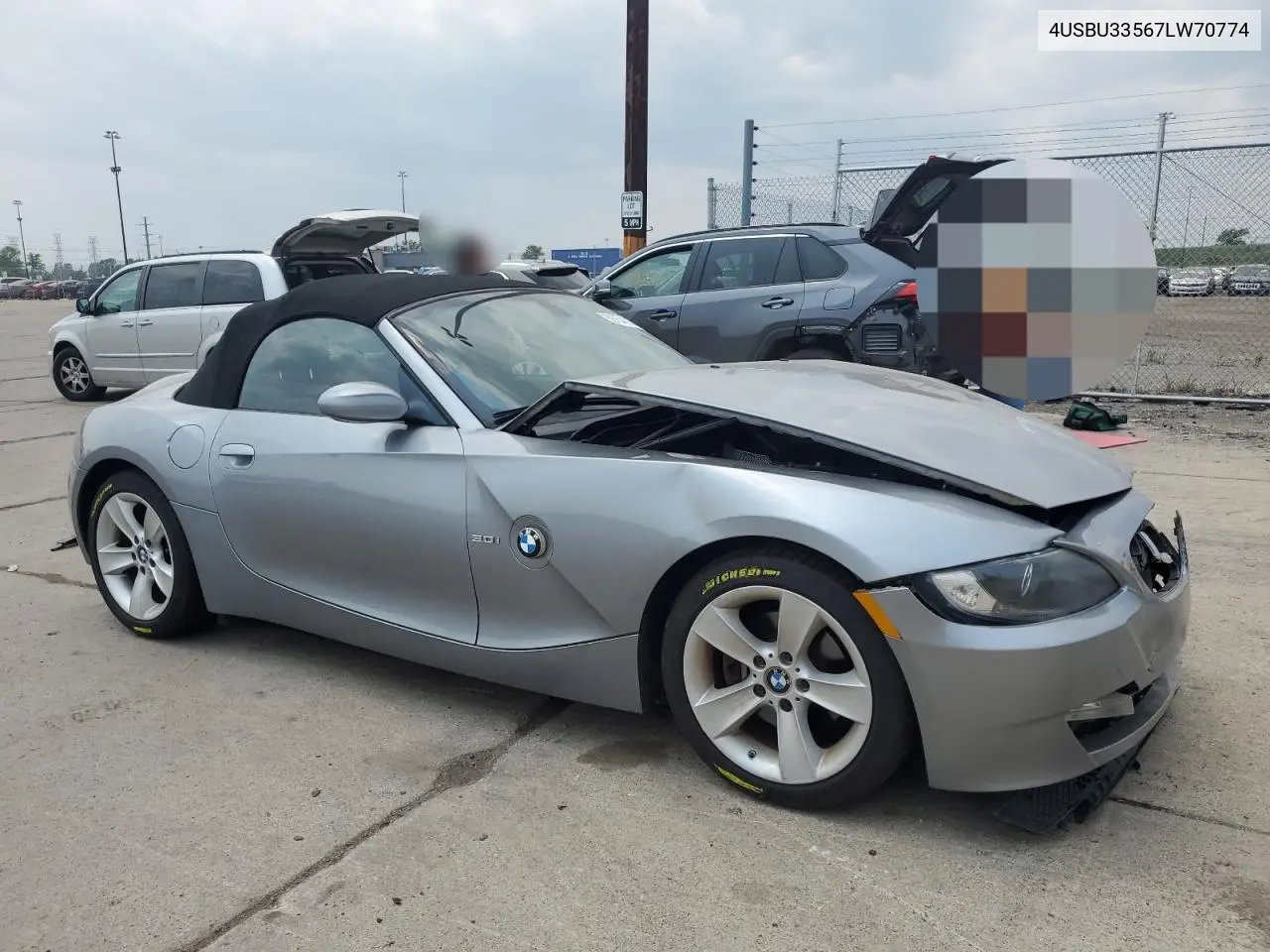 2007 BMW Z4 3.0 VIN: 4USBU33567LW70774 Lot: 59754315