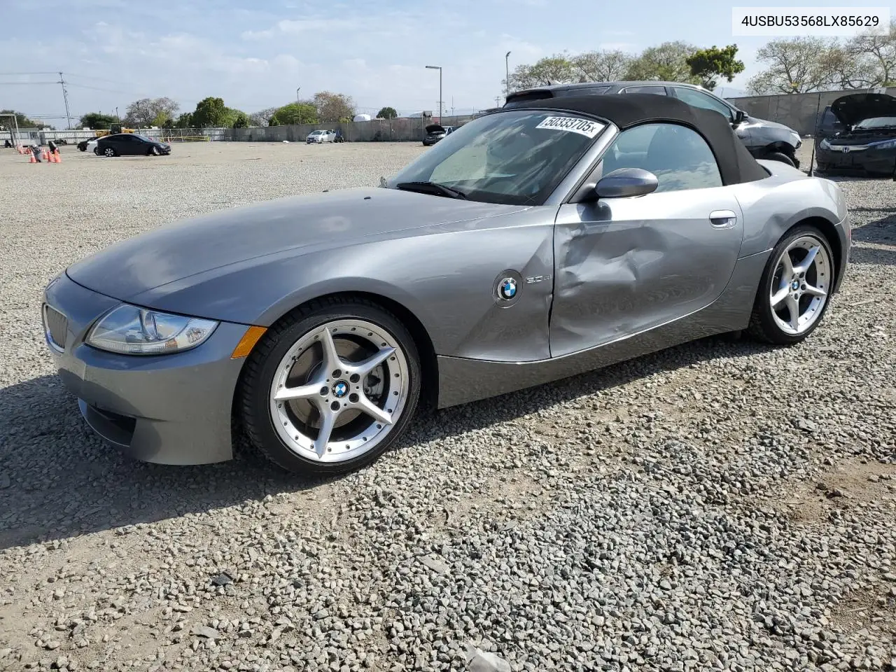 2008 BMW Z4 3.0Si VIN: 4USBU53568LX85629 Lot: 50333705
