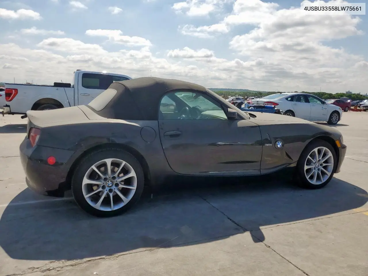 2008 BMW Z4 3.0 VIN: 4USBU33558LW75661 Lot: 55009155