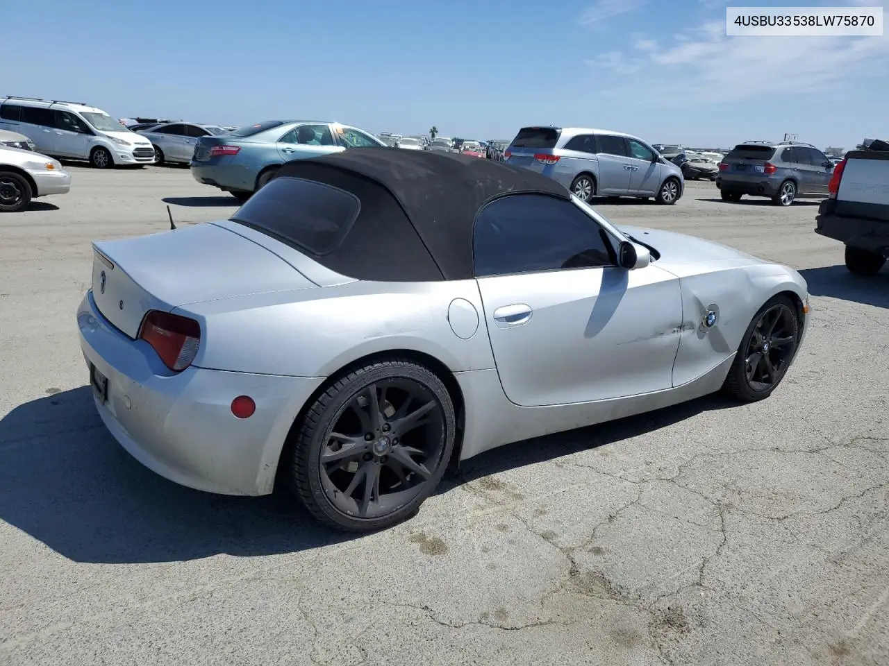 2008 BMW Z4 3.0 VIN: 4USBU33538LW75870 Lot: 58054445