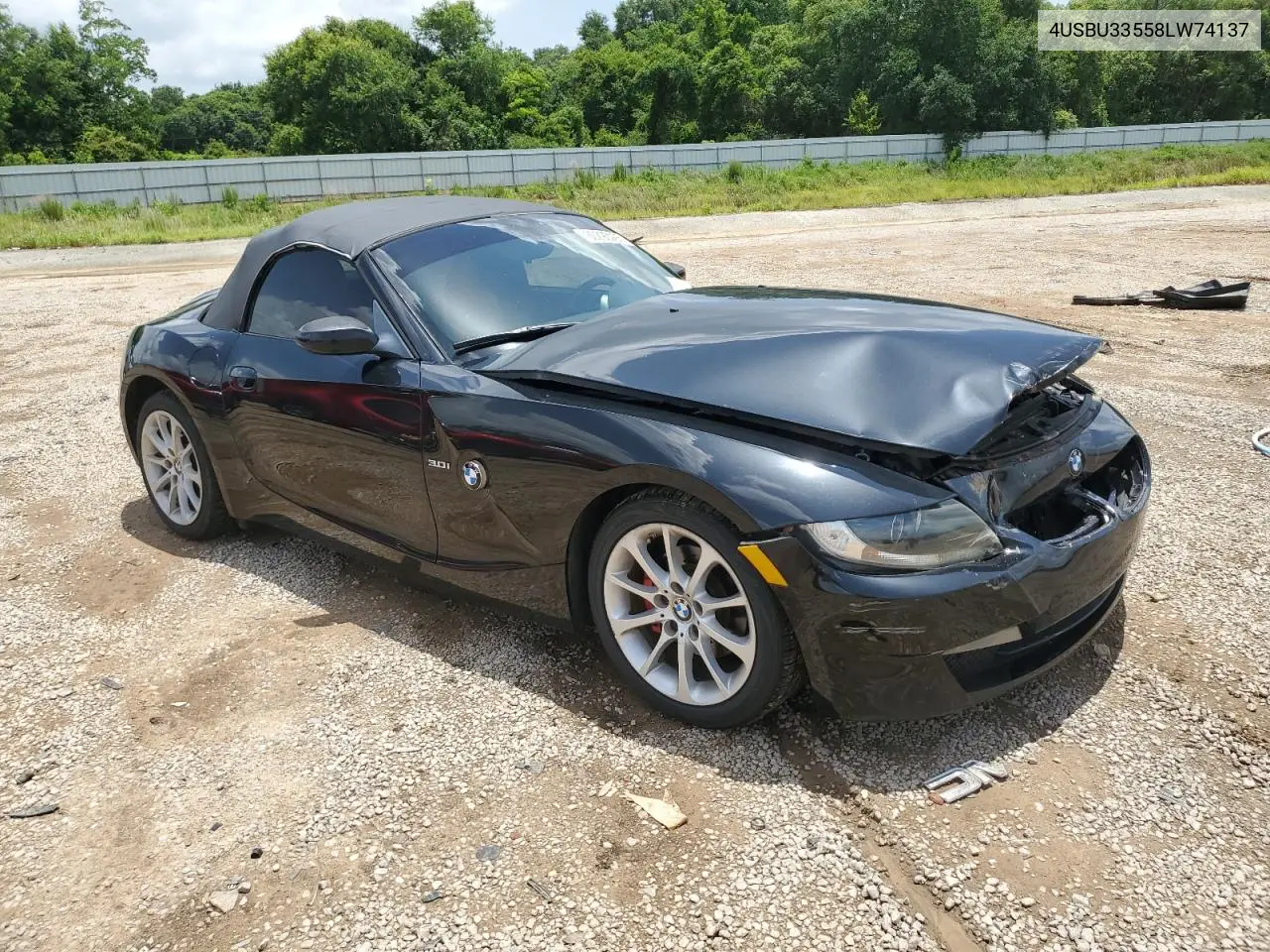 2008 BMW Z4 3.0 VIN: 4USBU33558LW74137 Lot: 60290095