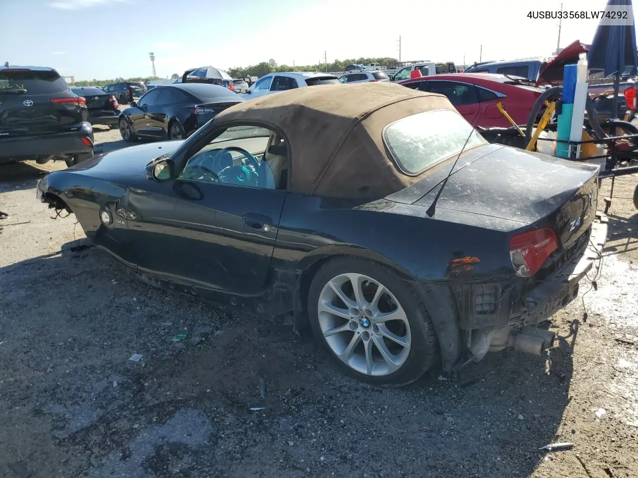 2008 BMW Z4 3.0 VIN: 4USBU33568LW74292 Lot: 62563555