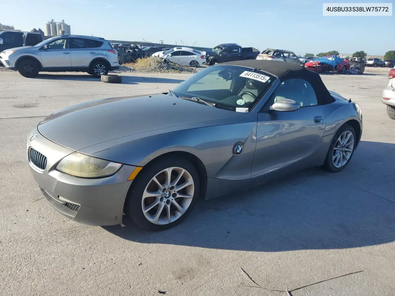 2008 BMW Z4 3.0 VIN: 4USBU33538LW75772 Lot: 64113515