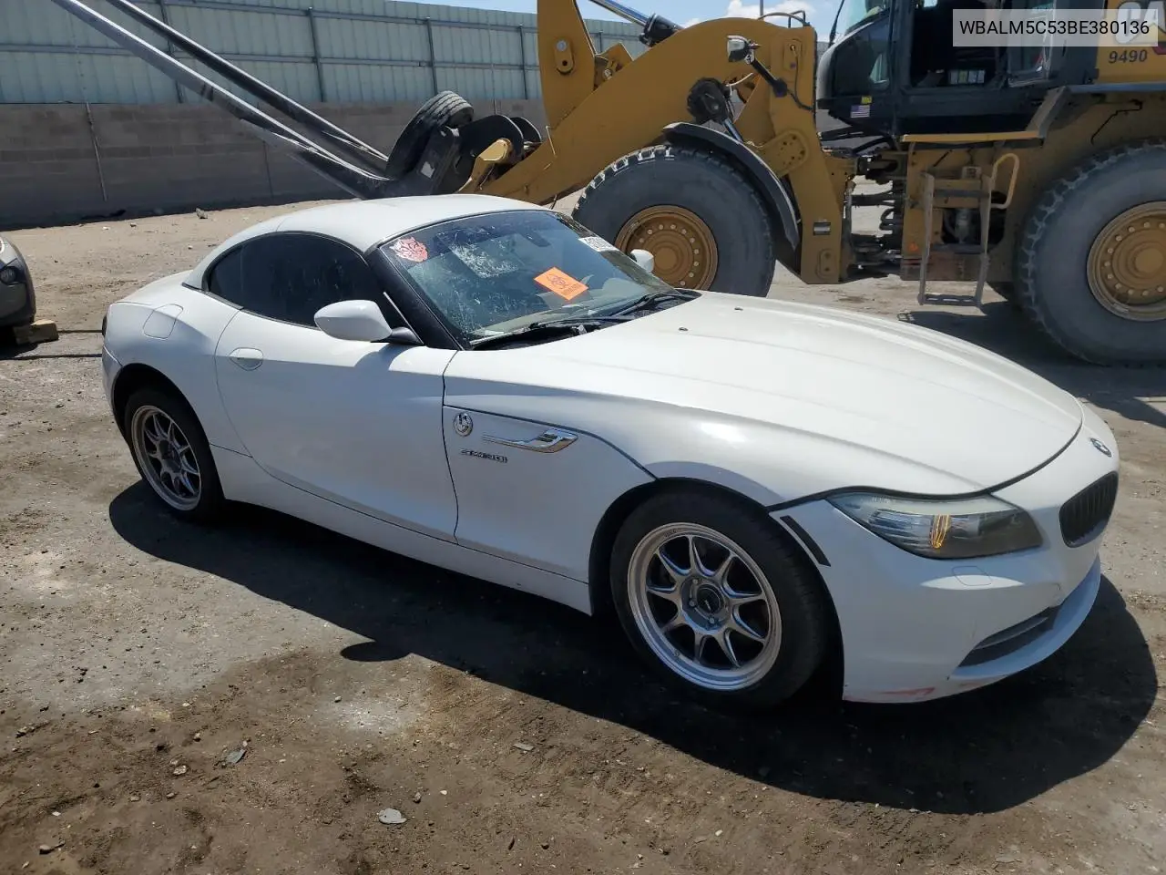 2011 BMW Z4 Sdrive30I VIN: WBALM5C53BE380136 Lot: 51761605
